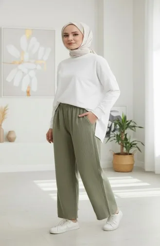 Müslin Pantolon 0020-05 Haki