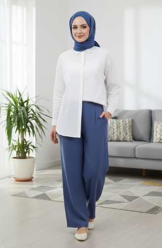 Müslin Pantolon 0020-07 İndigo