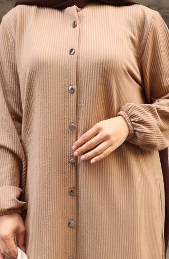 Corduroy Geknoopt Hijab Broekpak 2176-02 Melkkoffie 2176-02