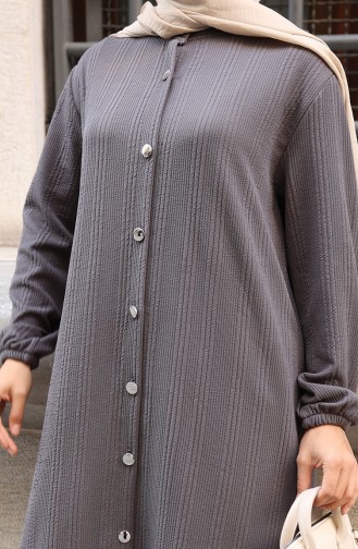 Corduroy Hijab Broekpak Met Knoopjes 2177-04 Antraciet 2177-04