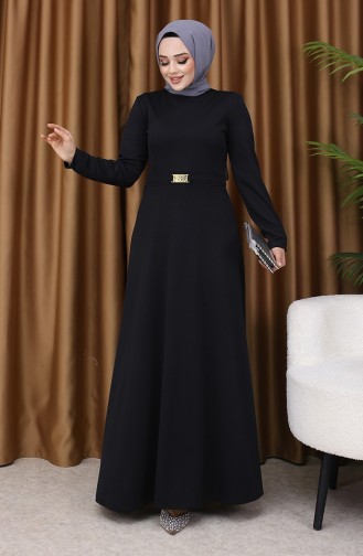 Buckled Dress 7123-06 Black 7123-06