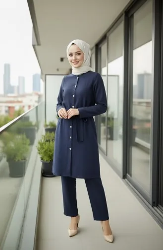 سترة موسلين 5505-02 أزرق داكن 5505-02