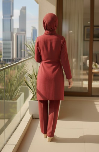 Tunique En Mousseline 5505-05 Bordeaux 5505-05