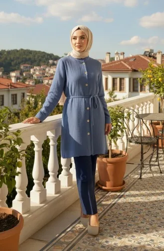 Tunique En Mousseline 5505-06 Indigo 5505-06