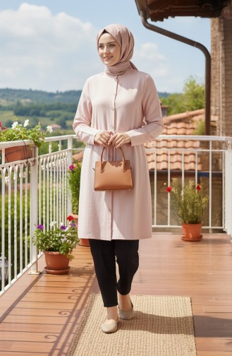 تونيك موسلين 5505-07 وردي فاتح 5505-07