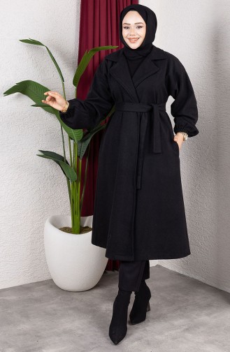 Kasjmier Jas Met Dubbele Rij Knopen 2059-01 Zwart 2059-01