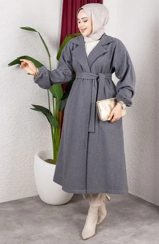 Double-Breasted Collar Cashmere Coat 2059-03 Gray 2059-03