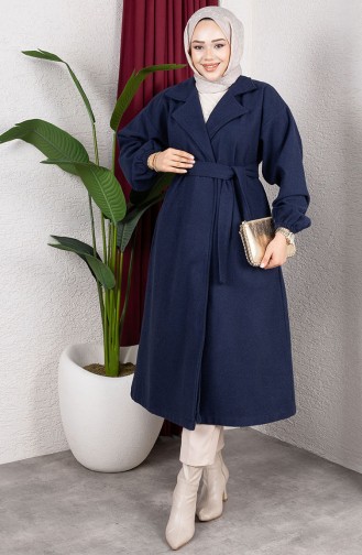 Kasjmier Jas Met Dubbele Rij Knopen 2059-04 Marineblauw 2059-04