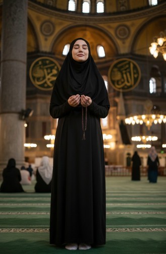 Black Praying Dress 1973-01