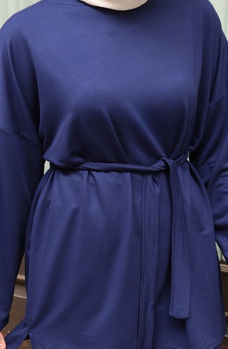 Hosenanzug Mit Hijab Und Spitzendetails Modell 2174-01 Marineblau 2174-01