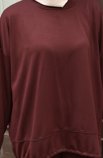 Hosenanzug Mit Hijab Und Spitzendetails Modell 2175-04 Braun 2175-04