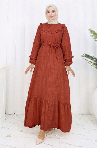 Robe à Volants Et Ceinture 2159-10 Tile 2159-10