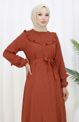 Robe à Volants Et Ceinture 2159-10 Tile 2159-10