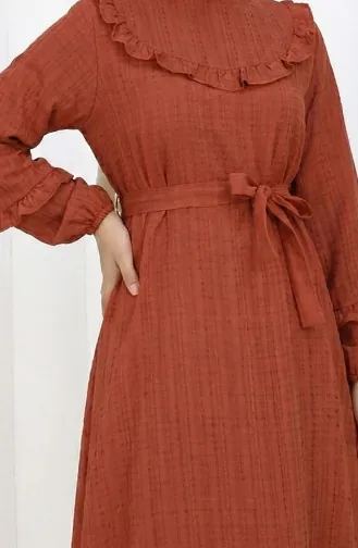 Rüschenkleid Mit Gürtel 2159-10 Tile 2159-10