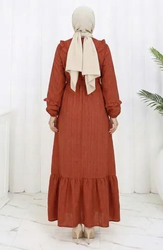 Rüschenkleid Mit Gürtel 2159-10 Tile 2159-10