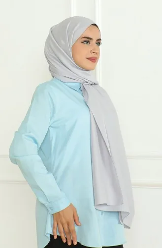 شال سادة 81076-03 فضي 81076-03