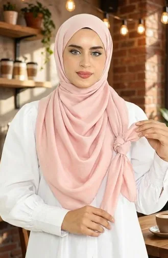 شال سادة 81076-04 بودرا فاتح 81076-04