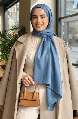 شال سادة 81076-11 انديجو 81076-11