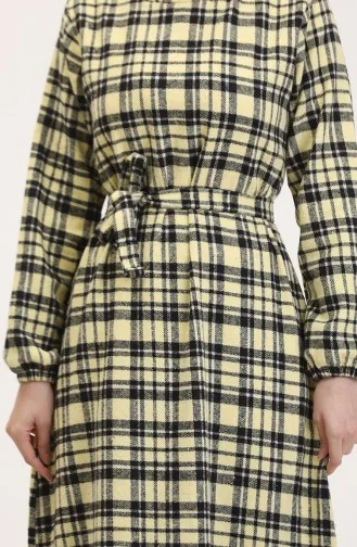 فستان لومبرجاك بحزام 0561-04 أصفر 0561-04