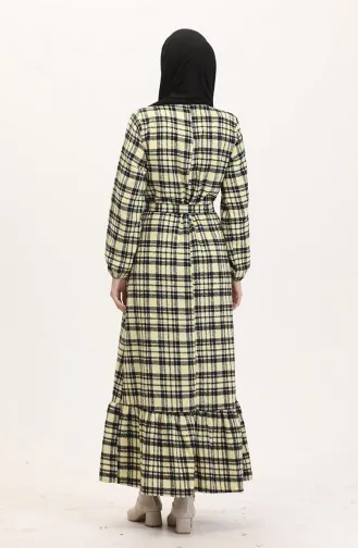 فستان لومبرجاك بحزام 0561-04 أصفر 0561-04