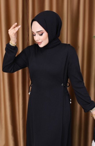 Plissiertes Kleid 5110-01 Schwarz 5110-01