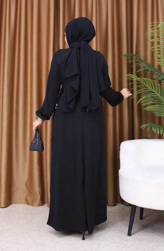 Plissiertes Kleid 5110-01 Schwarz 5110-01