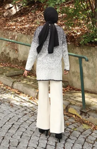 بدلة محبوكة من قطعتين، بنطلون، تونيك، 1123-04 بيج 1123-04