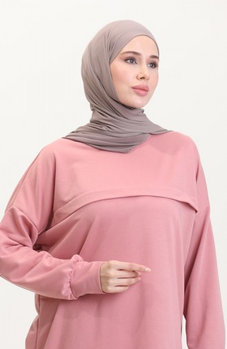 Two-Piece Tunic And Trouser Set 0549-01 Dusty Rose 0549-01