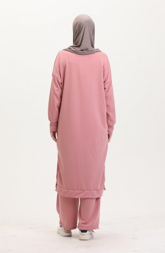Two-Piece Tunic And Trouser Set 0549-01 Dusty Rose 0549-01