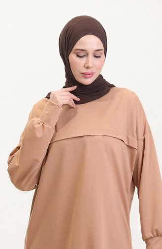 Tweedelige Tuniek En Broekset 0549-04 Melkkoffie 0549-04