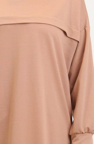 Tweedelige Tuniek En Broekset 0549-04 Melkkoffie 0549-04