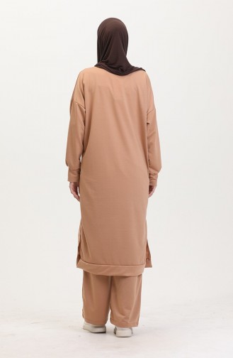 Tweedelige Tuniek En Broekset 0549-04 Melkkoffie 0549-04