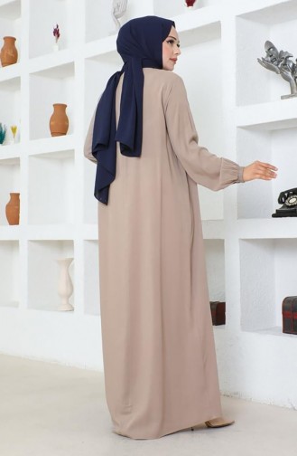 Viskose Kleid Mit Halben Knöpfen 7103-04 Stein 7103-04