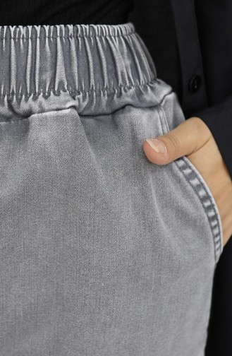 Jeanshose Mit Elastischem Bund 9633-02 Geräuchert 9633-02