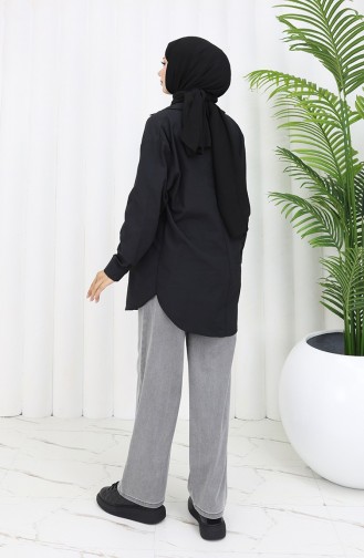 Jeanshose Mit Elastischem Bund 9633-02 Geräuchert 9633-02