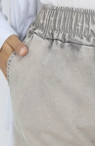 Jeansbroek Met Elastische Taille 9633-06 Steen 9633-06