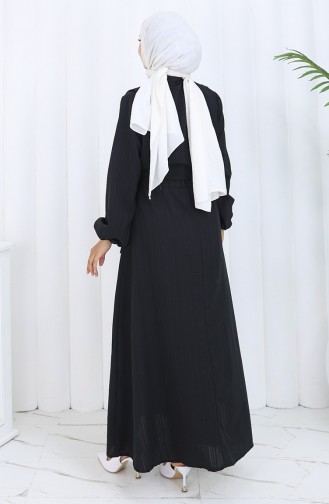 فستان صدرية بأزرار، بدلة من قطعتين، 2119-01 أسود 2119-01