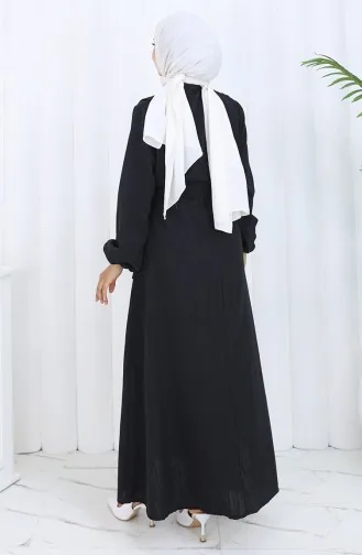 فستان صدرية بأزرار، بدلة من قطعتين، 2119-01 أسود 2119-01