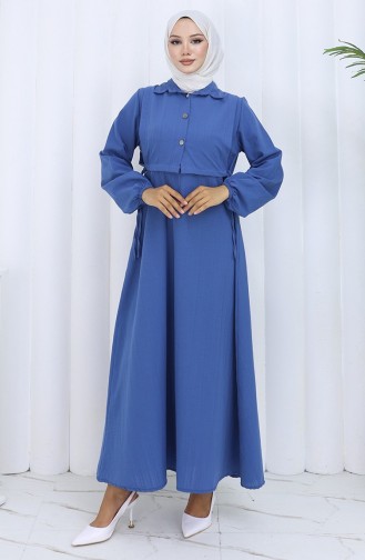 Zweiteiliger Anzug Mit Knopfleiste 2119-02 Indigo 2119-02