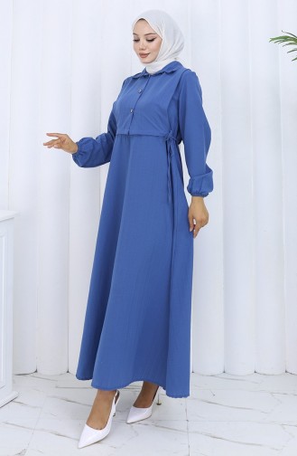 Zweiteiliger Anzug Mit Knopfleiste 2119-02 Indigo 2119-02