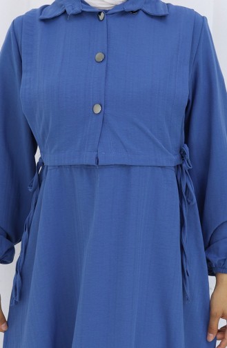 Zweiteiliger Anzug Mit Knopfleiste 2119-02 Indigo 2119-02