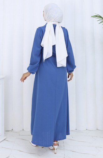 Zweiteiliger Anzug Mit Knopfleiste 2119-02 Indigo 2119-02