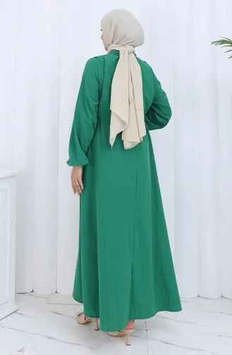فستان صدرية بأزرار، بدلة من قطعتين، 2119-04، أخضر زمردي 2119-04