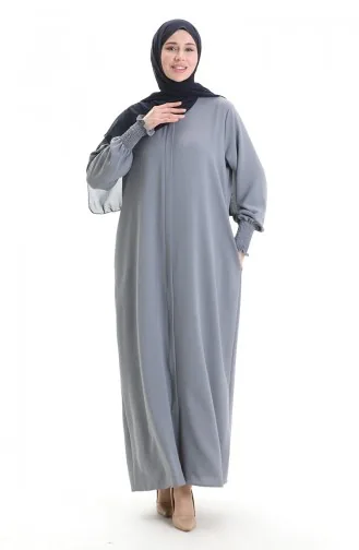 Abaya En Lin Crème 5095-02 Gris 5095-02
