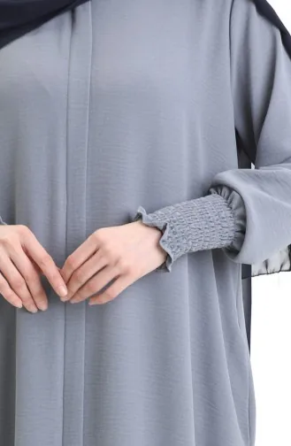 Abaya En Lin Crème 5095-02 Gris 5095-02