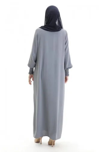 Abaya En Lin Crème 5095-02 Gris 5095-02