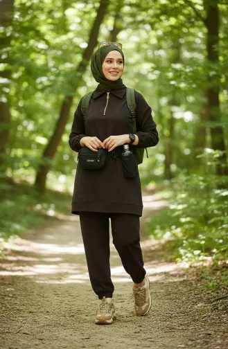 طقم رياضي تونيك بنطلون 5090-01 بني 5090-01