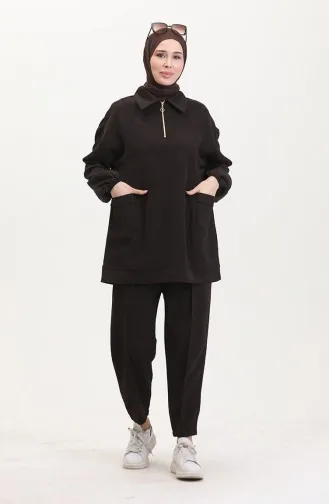 طقم رياضي تونيك بنطلون 5090-01 بني 5090-01