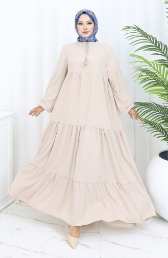 Gestuftes Kleid Mit Kragen 4107-08 Nerz 4107-08