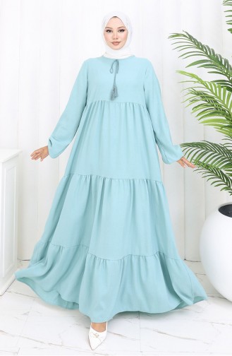 Tiered Collar Layered Dress 4107-10 Almond Green 4107-10